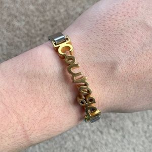 RUSTIC CUFF COURAGE BRACELET